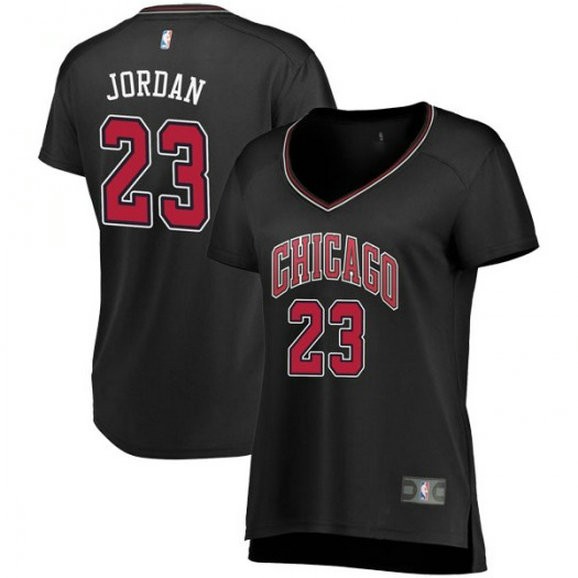 Womens Michael Jordan Chicago Bulls Fanatics Branded Swingman Black Fast Break Jersey Statement Edition